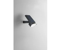1,8W LED fasado šviestuvas su saulės baterija IRIS, juodas, CCT, IP54