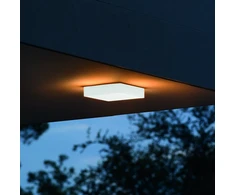 18W LED kvadratinis lauko plafonas SNOW, baltas, 3000K, IP65, 326238