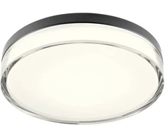 18W LED paviršinis šviestuvas FRISBI, matinės juodos sp., 3000/4000K, IP44, 01-3736