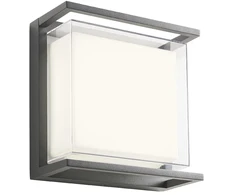 Sieninis šviestuvas 18W LED sieninis lauko šviestuvas SCRIGNO, tamsiai pilkas, 3000K, IP65, 90241