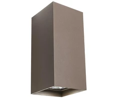 18W LED sieninis lauko šviestuvas HUB, tamsiai rudas, 3000K, IP54, 90233