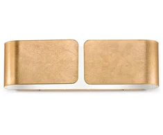 Sieninis šviestuvas Ideal Lux Wall lamp with 2 lights CLIP, E27, auksinis color