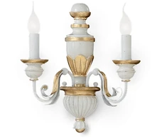 Sieninis šviestuvas Ideal Lux Wall lamp with 2 lights FIRENZE, E14, rust color