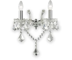 Sieninis šviestuvas Ideal Lux Wall lamp with 2 lights FLORIAN, E14, baltas