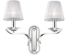 Sieninis šviestuvas Ideal Lux Wall lamp with 2 lights PEGASO, E14, baltas