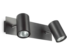 Sieninis šviestuvas Ideal Lux Wall lamp with 2 lights SPOT, GU10, juodas