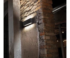 Sieninis šviestuvas 20W LED sieninis fasado šviestuvas DODO 300, antracito sp. (RAL 7021), 3000K, šviečia į abi puses