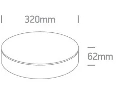 20W LED vidaus/lauko plafonas, baltas, 3000/4000/6500K, IP65, 67498/W/V