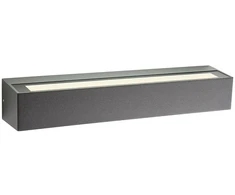 21W LED sieninis lauko šviestuvas AROOS, tamsiai pilkas, 3000K, IP65, šviečia į viršų ir į apačią, 90260