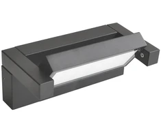 Sieninis šviestuvas 21W LED sieninis lauko šviestuvas GEA, tamsiai pilkas, 3000K, IP65, šviečia į viršų ir į apačią, 4293400