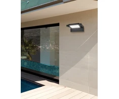 Sieninis šviestuvas 21W LED sieninis lauko šviestuvas GEA, tamsiai pilkas, 3000K, IP65, šviečia į viršų ir į apačią, 4293400