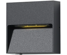 Sieninis šviestuvas 2,2W LED sieninis fasado šviestuvas NASHIRA, antracito sp., 2200/2700/3200/4000K, IP65, A2062071GR