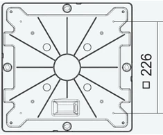 23,1W LED paviršinis šviestuvas LINEA SQUARE, baltas, 4000K, IP54