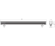 24W LED fasado šviestuvas XFLOW L, anoduoto aliuminio sp., RGB, 10°x60°