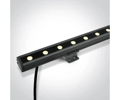 24W LED linijinis fasado šviestuvas, pilkas, 3000K/RGB, IP66, 7055B/RGBW