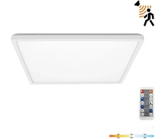 24W LED lubinis šviestuvas NIVERA SQUARE, baltas, 3000/4000/6000K, su judesio davikliu, IP54