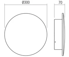 Sieninis šviestuvas 24W LED sieninis fasado šviestuvas TANIT, juodas, 3000K, IP54, 90542