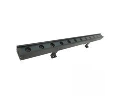 Sieninis šviestuvas 24x1W LED sieninis fasado šviestuvas, pilkas, 4000K/RGB, dimeriuojamas, IP66, 60°x10°, E379, reikalingas maitinimo šaltinis