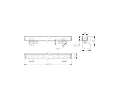 Sieninis šviestuvas 24x1W LED sieninis fasado šviestuvas, pilkas, 2700K-6500K, dimeriuojamas, IP66, šviesos kampas 60°x10°, E382