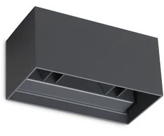 Sieninis šviestuvas Ideal Lux 25W LED sieninis fasado šviestuvas ATOM, antracito sp., 3000K, IP54, 313412