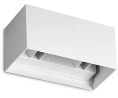 Sieninis šviestuvas Ideal Lux 25W LED sieninis fasado šviestuvas ATOM, baltas, 3000K, IP54, 328652