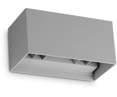 Sieninis šviestuvas 25W LED sieninis fasado šviestuvas ATOM, pilkas, 3000K, IP54, šviečia į viršų ir į apačią, 366883