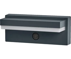 2,5W LED sieninis lauko šviestuvas ENDURA STYLE, tamsiai pilkas, 3000K, su baterija ir judesio davikliu, IP54