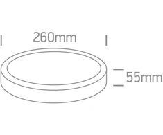 26W LED vidaus/lauko plafonas, baltas, 3000/4000/6000K, IP65, 67220A/W/V