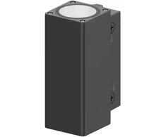 Sieninis šviestuvas 27W LED sieninis fasado šviestuvas URBAN WALL VARIO, juodas, 3000/4000K, 55°, DALI2, IP65