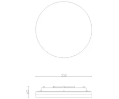 29W LED paviršinis šviestuvas SIRIUS, baltas, 3000K, IP54