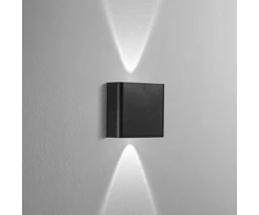 Sieninis šviestuvas 2W LED sieninis fasado šviestuvas KLEIN, juodas, CCT, IP65