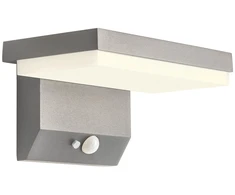 Sieninis šviestuvas 2W LED sieninis lauko šviestuvas TAIYO, tamsiai pilkas, 3000K, IP54, su judesio davikliu ir saulės baterija, 90535