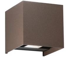 2x10W LED sieninis fasado šviestuvas ALFA, bronzos sp., CCT, IP54