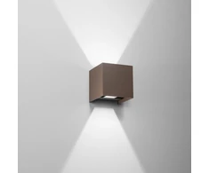2x10W LED sieninis fasado šviestuvas ALFA, bronzos sp., CCT, IP54