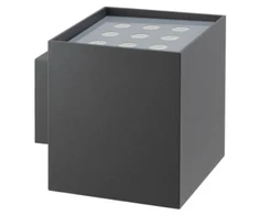 2x20W LED sieninis fasado šviestuvas XWALL, tamsiai pilkas, 3000K, IP65, šviečia į viršų ir į apačią