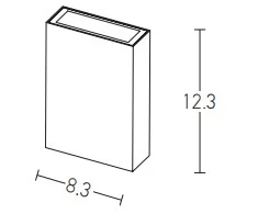 2x2W LED paviršinis lauko šviestuvas, baltas, 3000K, E216