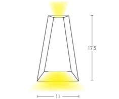2x3W LED paviršinis lauko šviestuvas, baltas, 3000K, E156