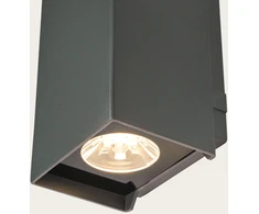 2x3W LED sieninis fasado šviestuvas, tamsiai pilkas, 3000K, IP65, šviečia į viršų ir į apačią, E412
