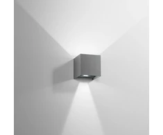 2x5W LED sieninis fasado šviestuvas ALFA, pilkas, CCT, IP54