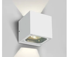 2x6W sieninis lauko šviestuvas, baltas, 3000K, IP65, 67524B/W/W