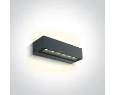 2x6W sieninis lauko šviestuvas, antracito sp., 3000K, IP65, 67526B1/AN/W