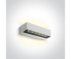 Sieninis šviestuvas 2x6W sieninis lauko šviestuvas, baltas, 3000K, IP65, 67526B1/W/W