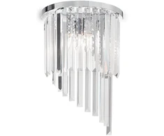 Sieninis šviestuvas Ideal Lux Wall lamp with 3 lights CARLTON, E14, chrome