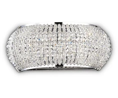 Sieninis šviestuvas Ideal Lux Wall lamp with 3 lights PASHA', G9, chrome