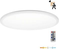 32W LED lubinis šviestuvas NIVERA CIRCLE, baltas, 3000/4000/6000K, su judesio davikliu, IP54