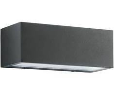 Sieninis šviestuvas 35W LED sieninis fasado šviestuvas TWIN, antracito sp., CCT, IP54