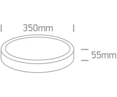 35W LED vidaus/lauko plafonas, baltas, 3000/4000/6000K, IP65, 67220B/W/V