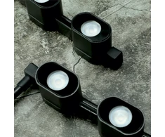 36W LED modulinis sieninis fasado šviestuvas, juodas, 3000K/RGB, IP67, LS80