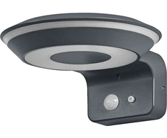 Sieninis šviestuvas 3,6W LED sieninis fasado šviestuvas ENDURA STYLE, tamsiai pilkas, 3000K, su saulės baterija ir judesio davikliu, IP44
