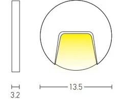 3W LED paviršinis lauko šviestuvas, baltas, 3000K, E184